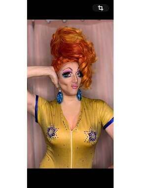 Gold and Blue Sequin Star Drag Romper